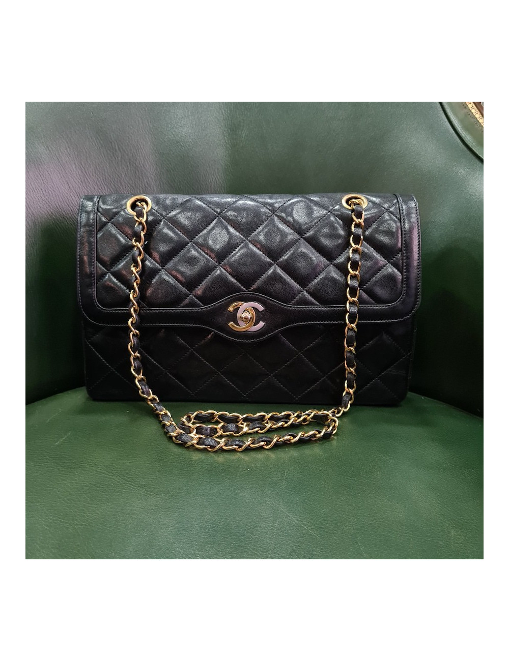 Sac CHANEL CC Haute couture or et argent