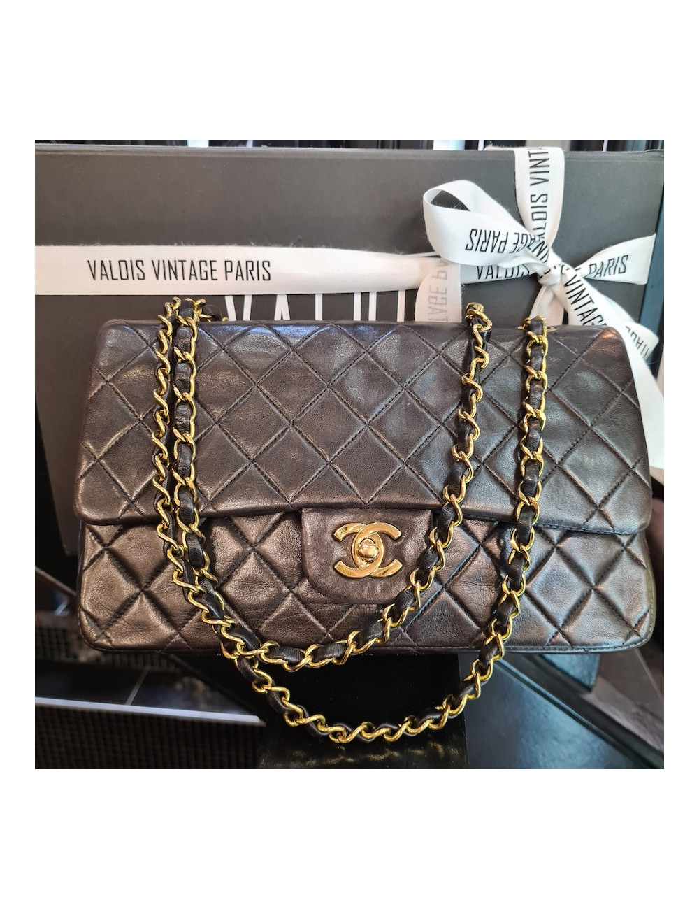 Sac classique CHANEL marron 