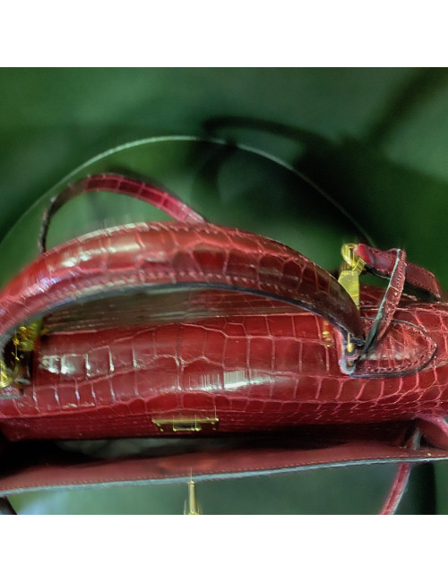 Kelly 32 HERMES crocodile rouge H