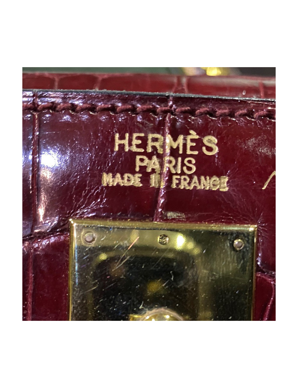 Kelly 32 HERMES crocodile rouge H