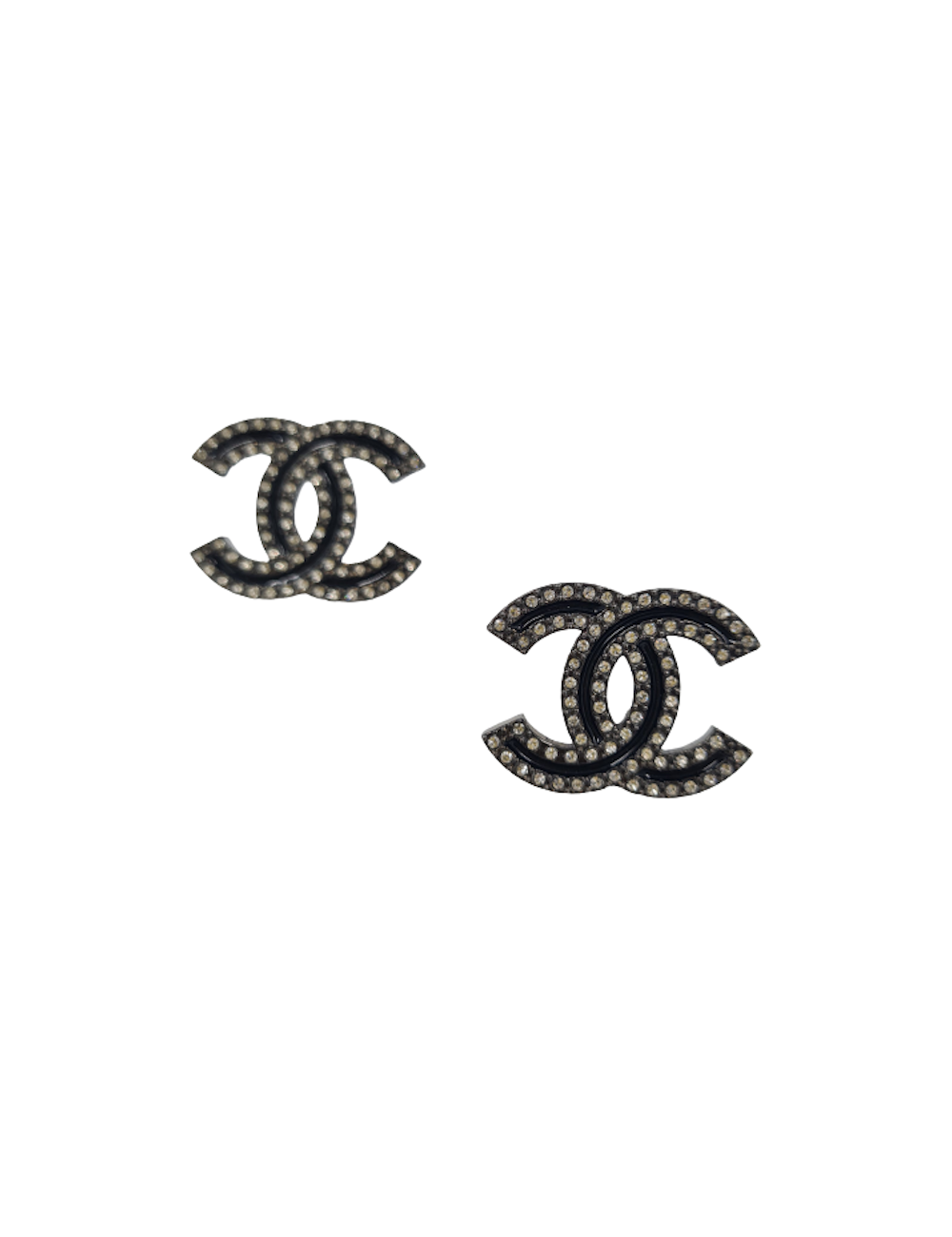 Clous CHANEL noirs strass