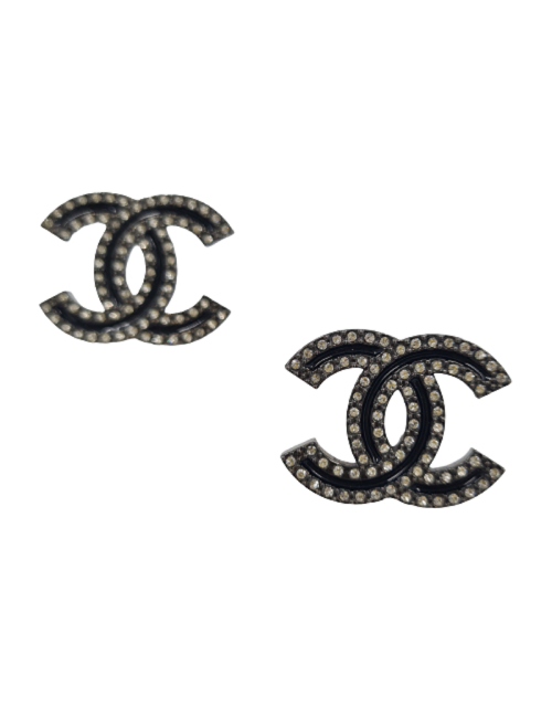 Clous CHANEL noirs strass