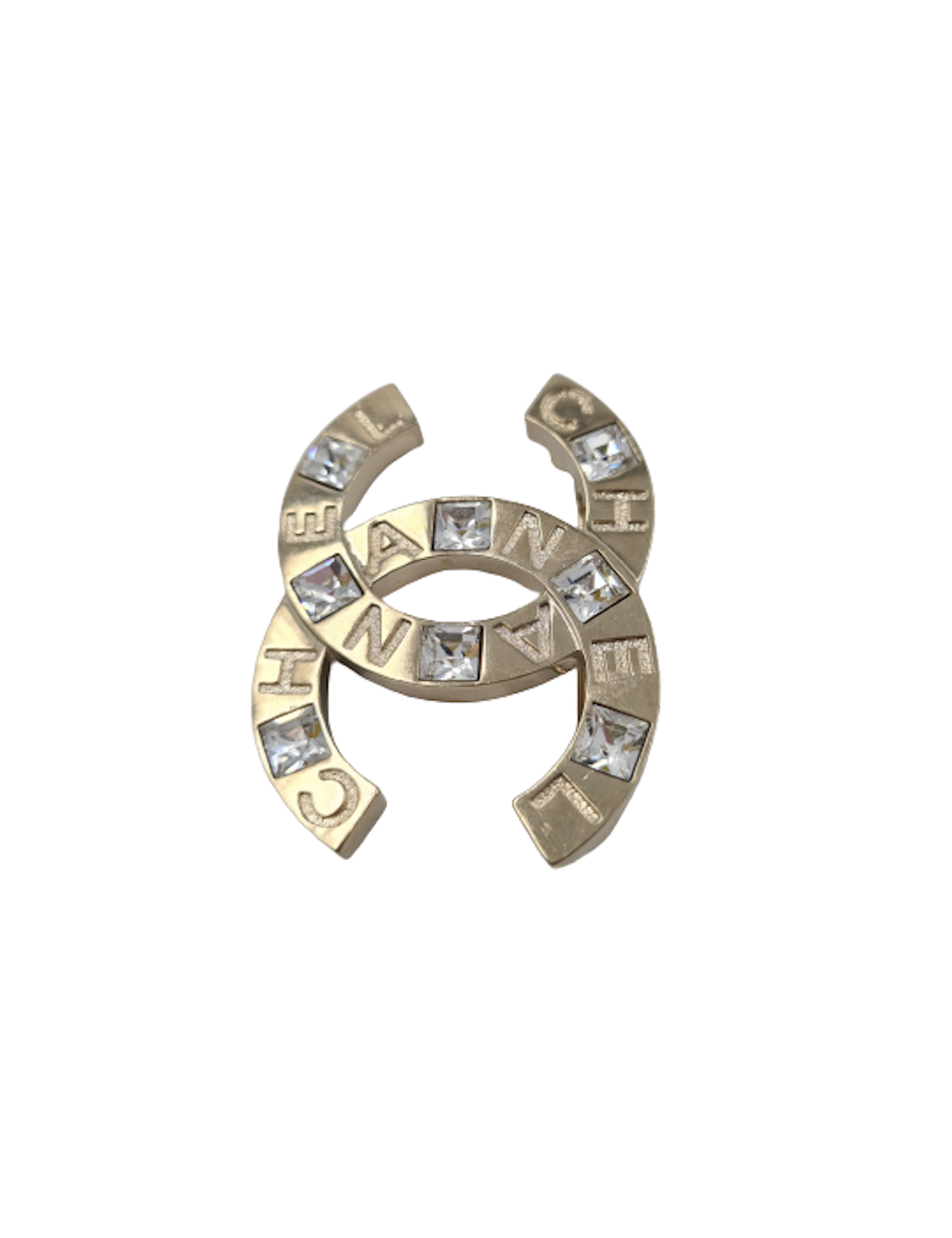 Broche CHANEL C H A N E L strass