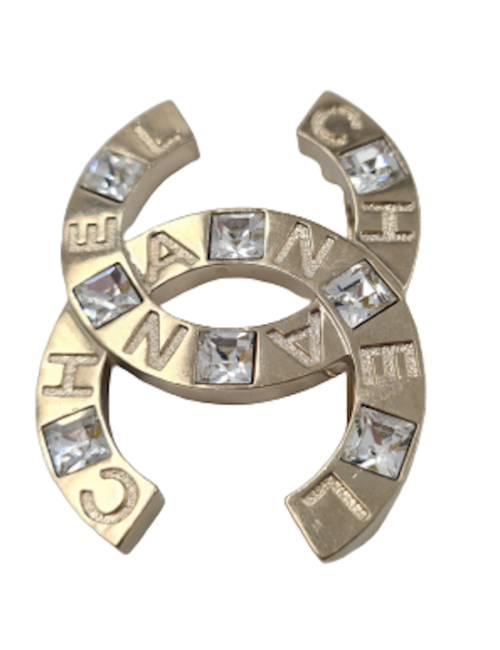 Broche CHANEL C H A N E L strass