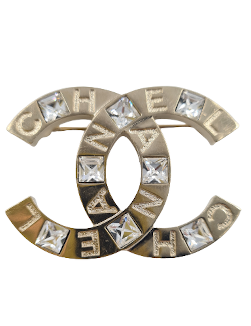Broche CHANEL C H A N E L strass