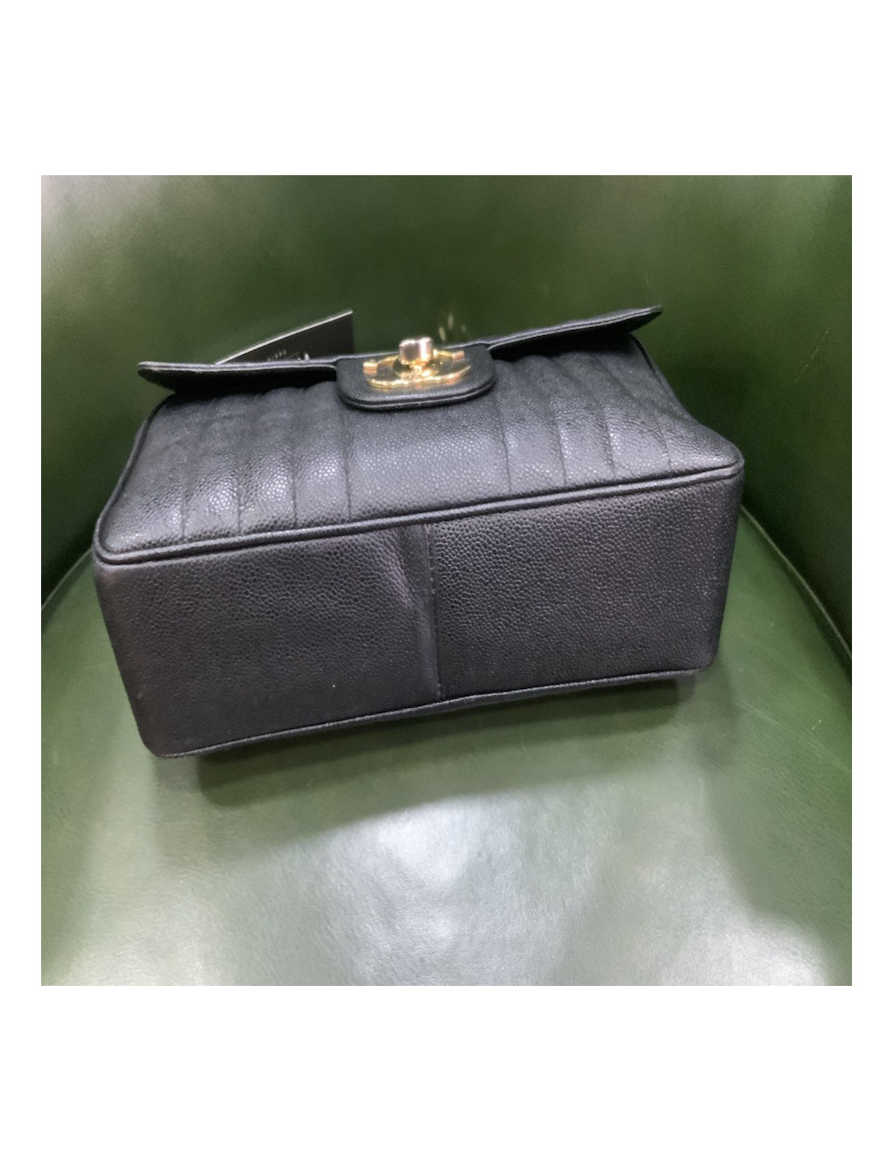 Sac CHANEL Jumbo cuir grainé noir 