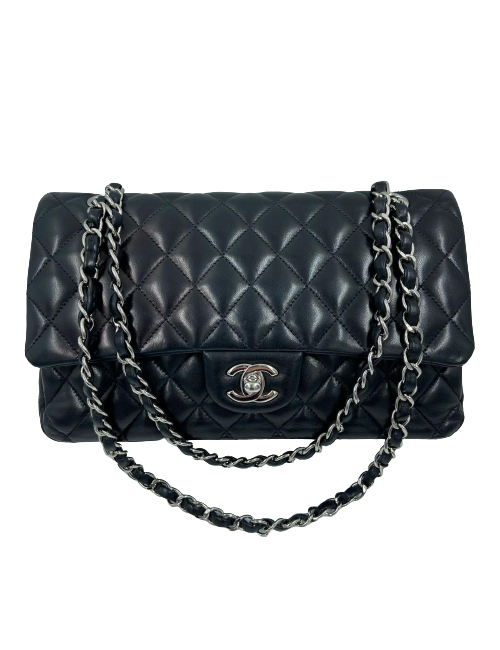 Sac à main Timeless CHANEL cuir lisse noir