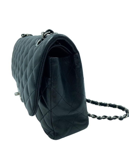 Sac à main Timeless CHANEL cuir lisse noir