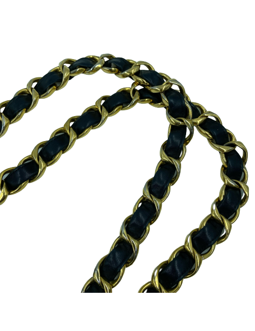 Cabas CHANEL 1990's cuir noir