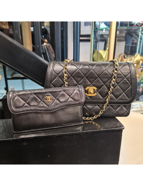 Sac CHANEL vintage et son portefeuille