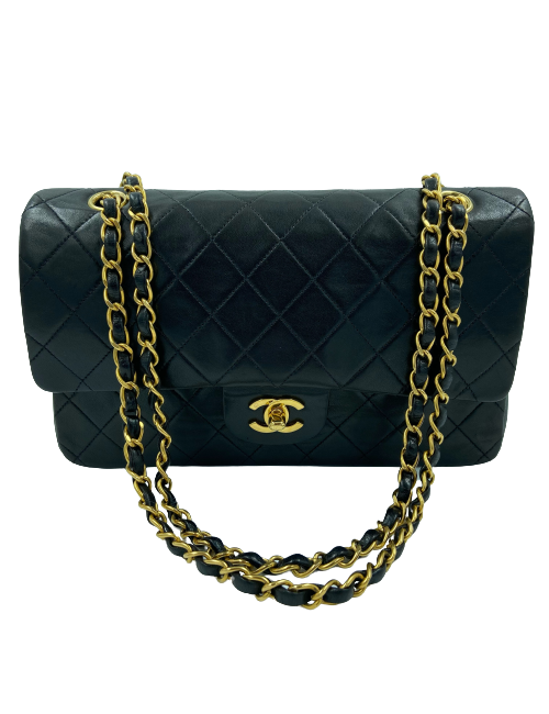 Timeless CHANEL cuir d'agneau marron