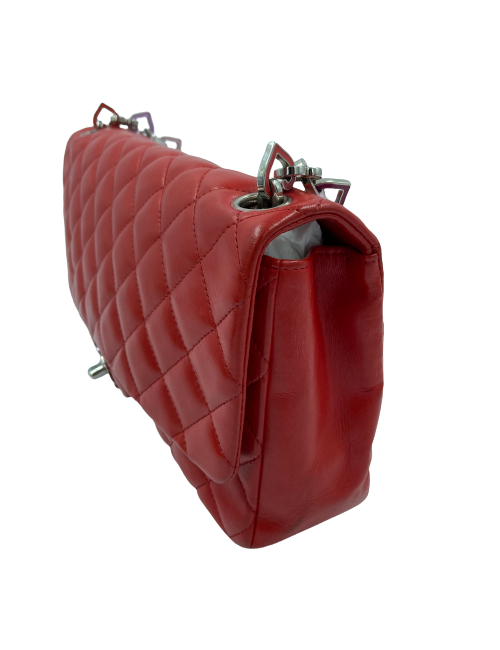 Sac Timeless CHANEL cuir d'agneau rouge