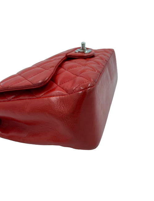 Sac Timeless CHANEL cuir d'agneau rouge