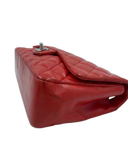 Sac Timeless CHANEL cuir d'agneau rouge