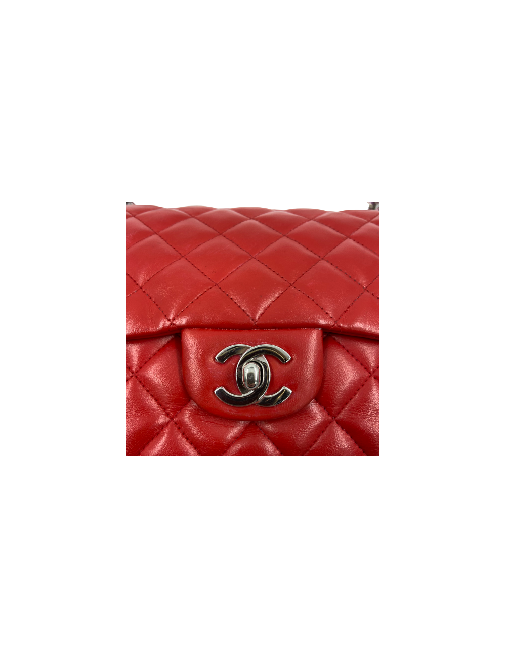 Sac Timeless CHANEL cuir d'agneau rouge