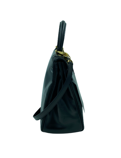Kelly 32 HERMES box noir vintage