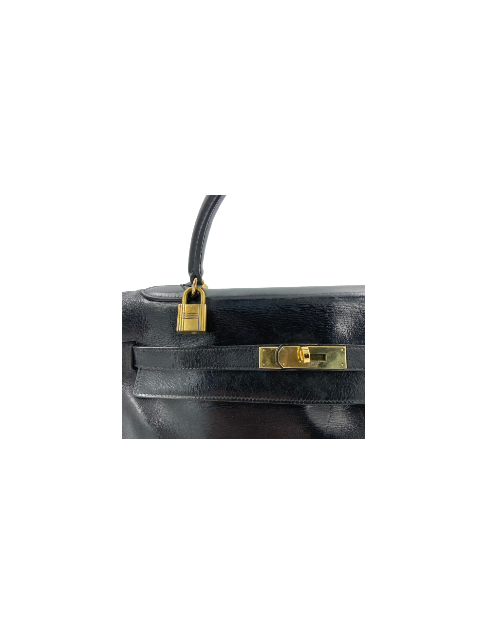 Kelly 32 HERMES box noir vintage