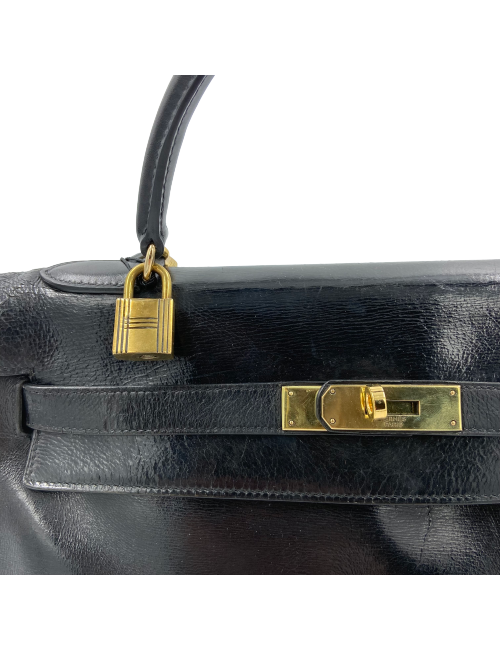 Kelly 32 HERMES box noir vintage