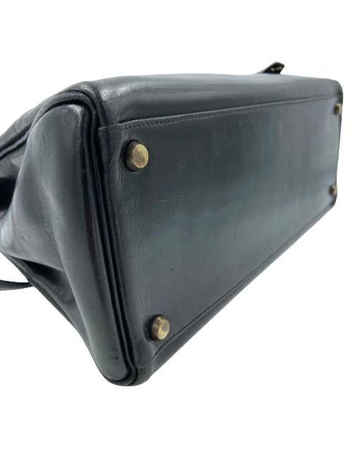 Kelly 32 HERMES box noir vintage