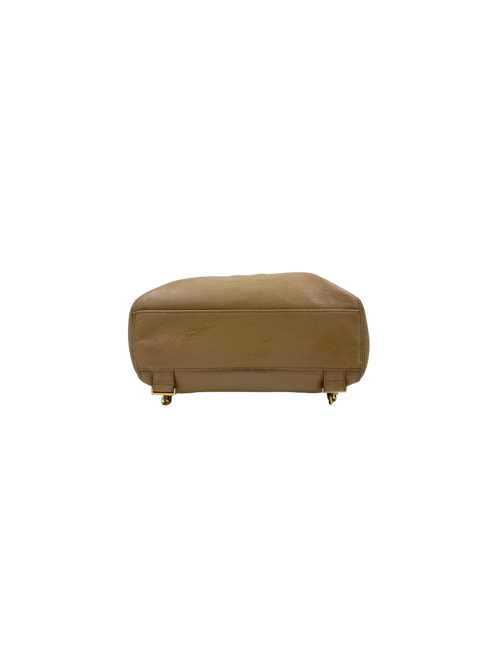 Sac à dos CHANEL cuir grainé beige