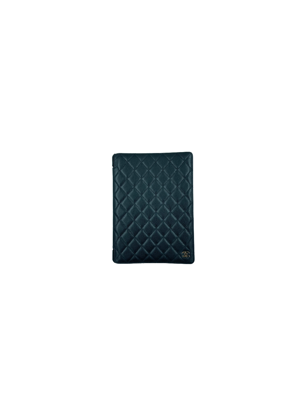 Etui Ipad CHANEL cuir matelassé noir