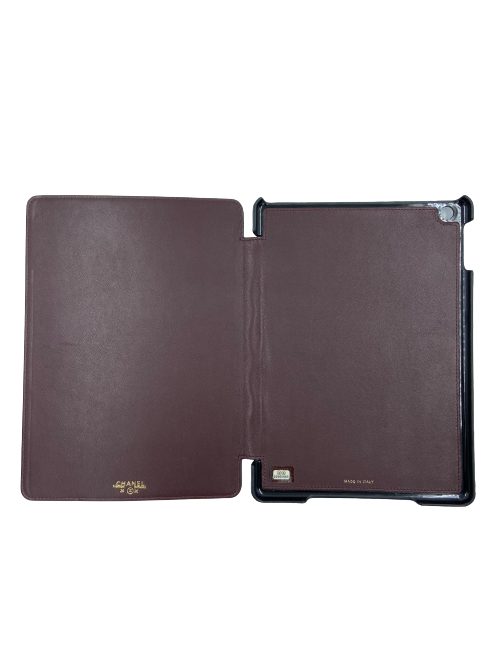 Etui Ipad CHANEL cuir matelassé noir