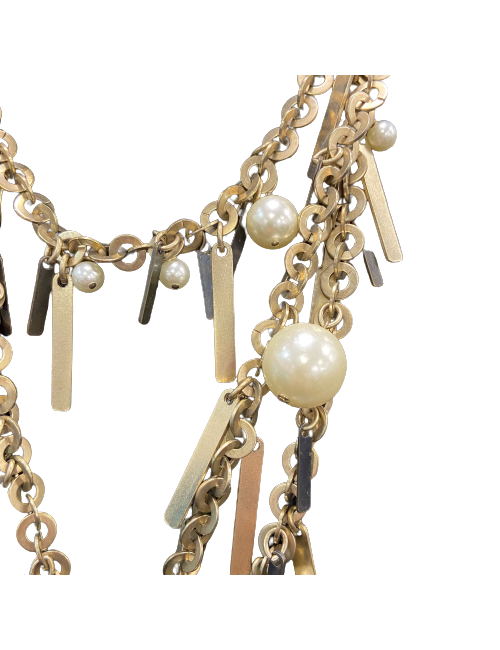 CHANEL multi-rows long necklace