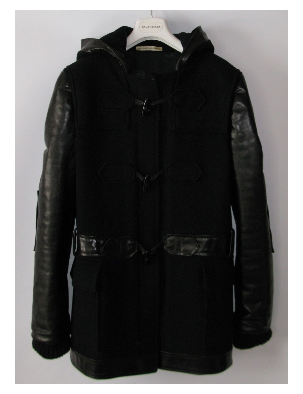 Manteau BALENCIAGA en laine noir