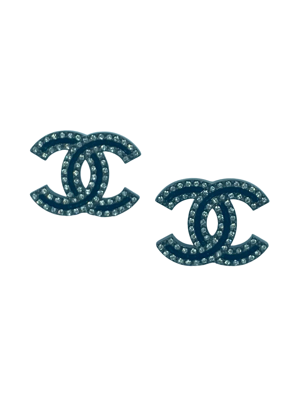 Clous CC strass et ruthenium CHANEL