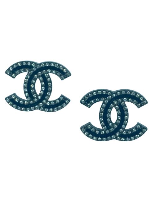 Clous CC strass et ruthenium CHANEL