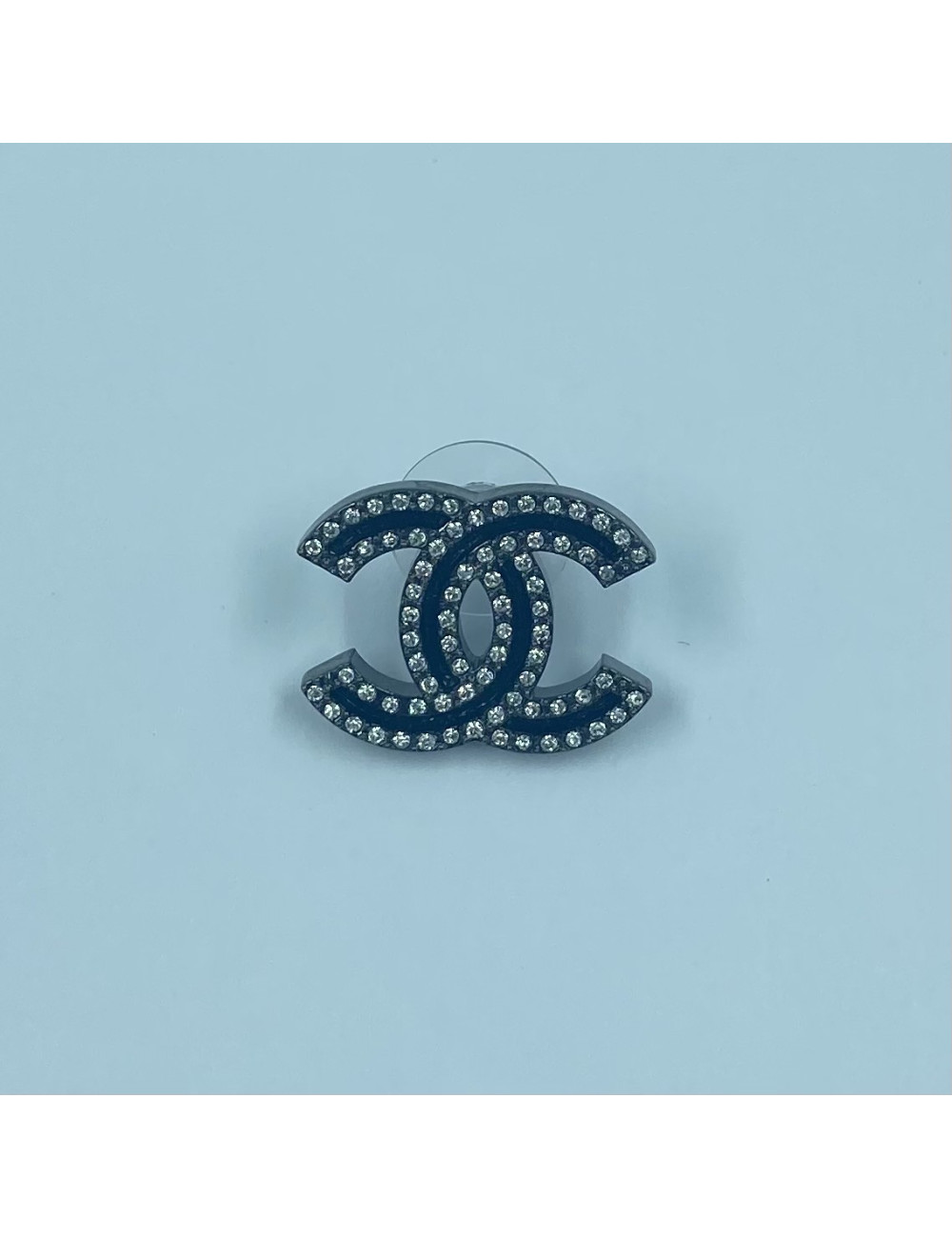 Clous CC strass et ruthenium CHANEL