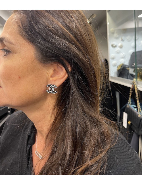 Clous CC strass et ruthenium CHANEL