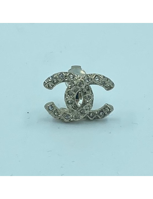 Clips CHANEL strass et métal doré