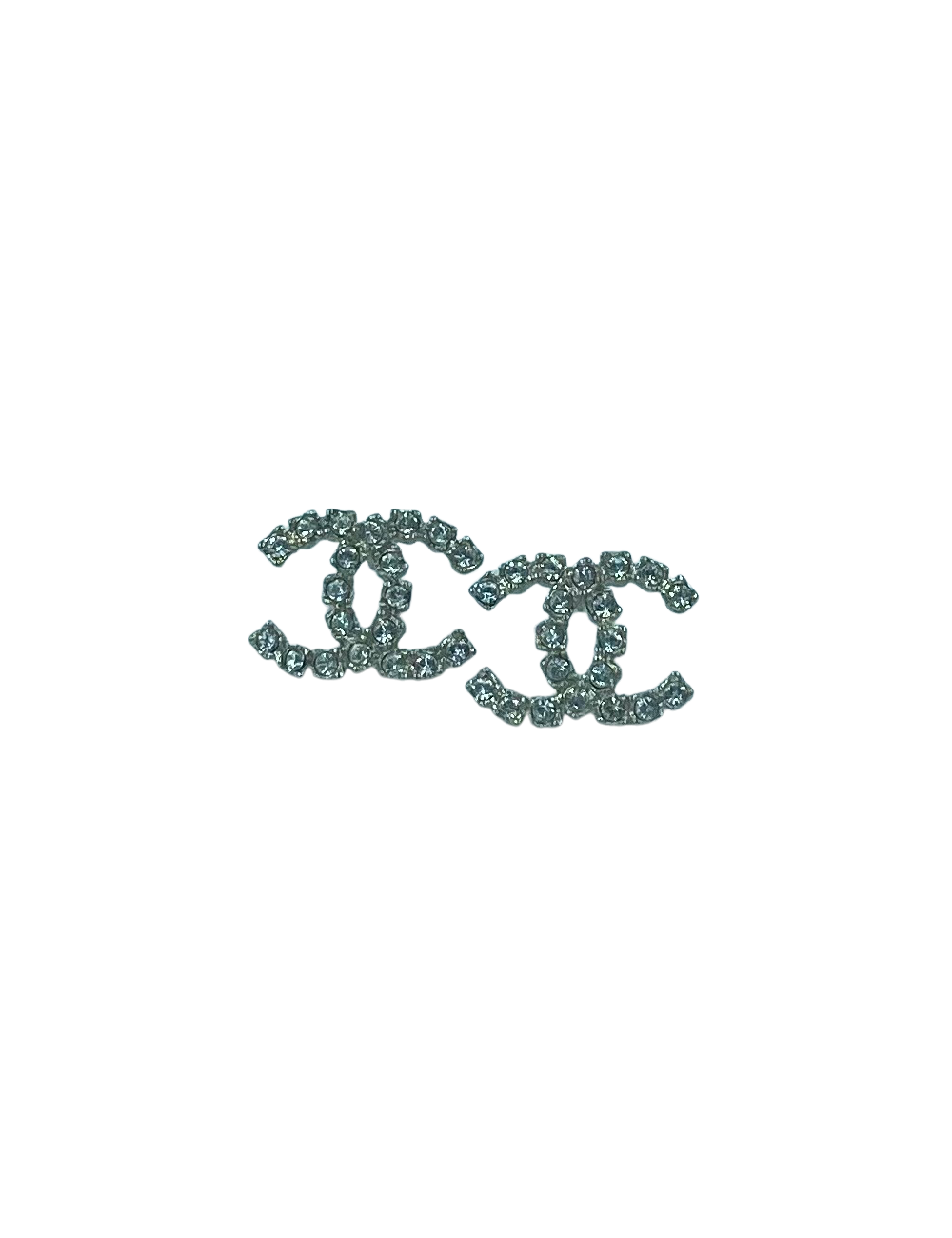 Clous d'oreilles CC tout strass CHANEL