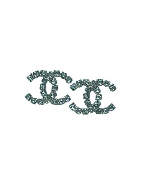 Clous d'oreilles CC tout strass CHANEL