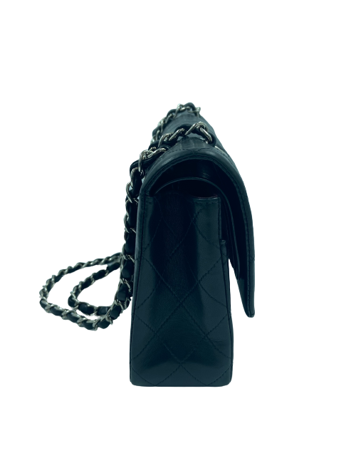 Sac classique CHANEL noir bijouterie argent