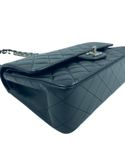 Sac classique CHANEL noir bijouterie argent