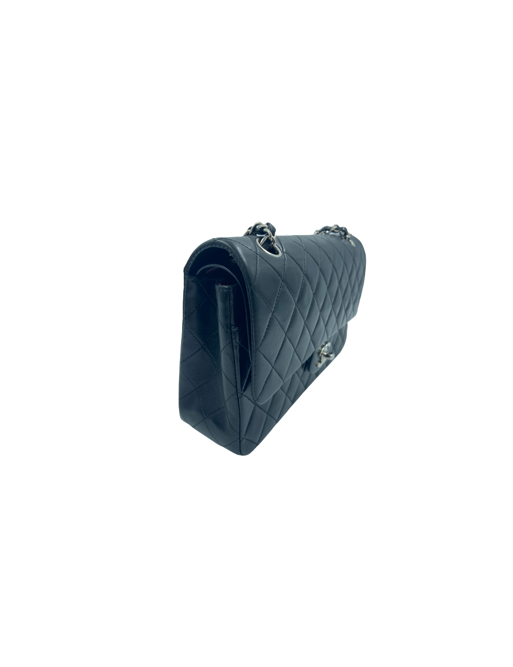 Sac classique CHANEL noir bijouterie argent