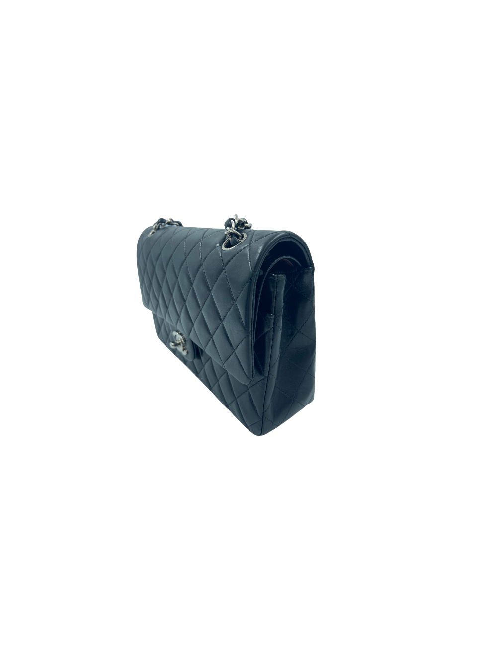 Sac classique CHANEL noir bijouterie argent