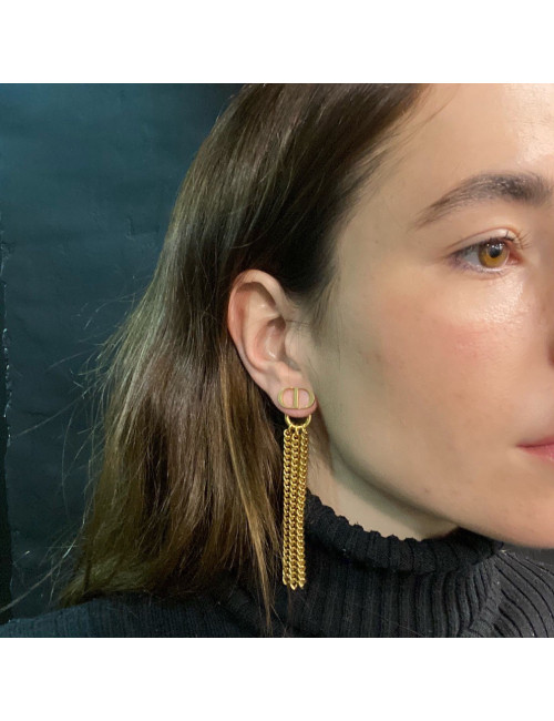 Clous Dior CD pendants doré