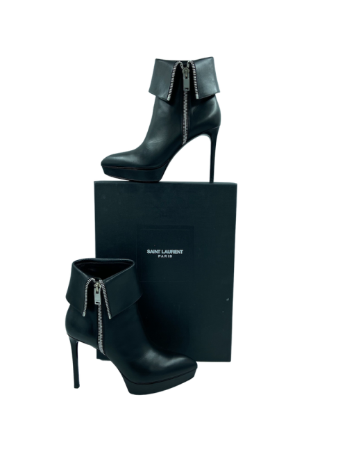 Bottines SAINT LAURENT T40 cuir noir 