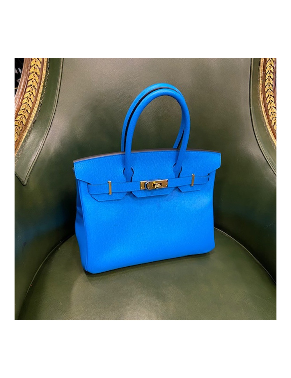 Birkin 30 Hermes epson Bleu de France