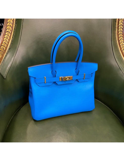 Birkin 30 Hermes epson Bleu de France
