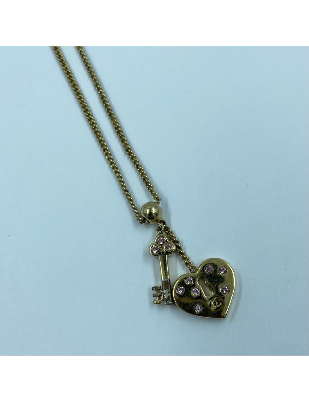 Collier CHANEL coeur et clef