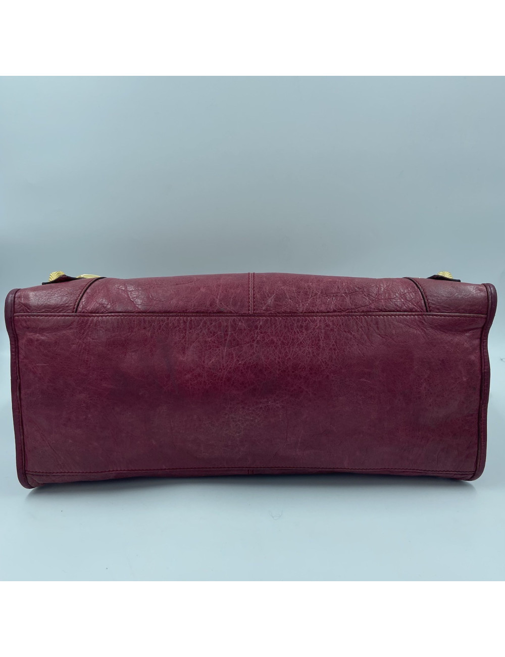 BALENCIAGA 'City' bag in red aged leather