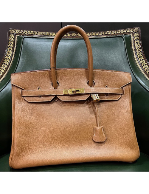 Birkin 35 Vache Ardennes Gold
