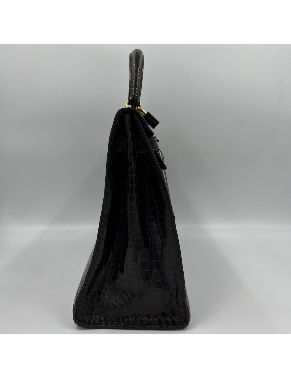 Kelly 35 crocodile Porosus marron 