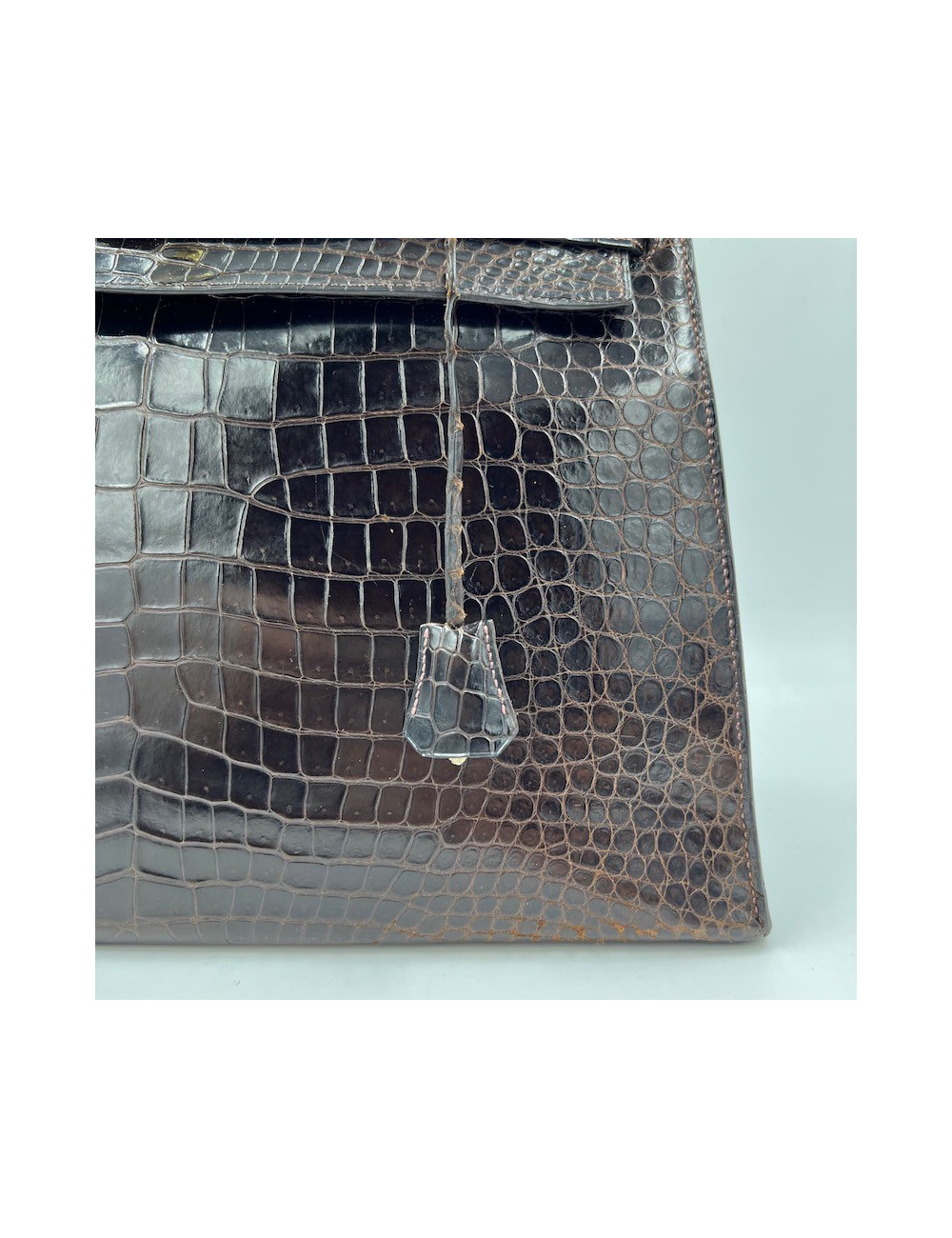 Kelly 35 crocodile Porosus marron 