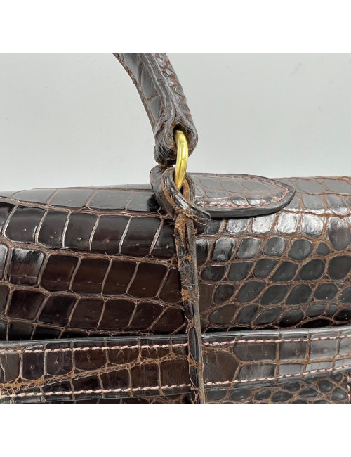 Kelly 35 crocodile Porosus marron 