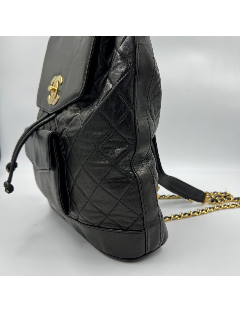 Sac à dos CHANEL vintage noir